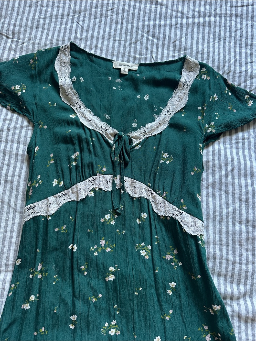 Lucky Brand lace trim midi slip dress - Picture 3 of 7
